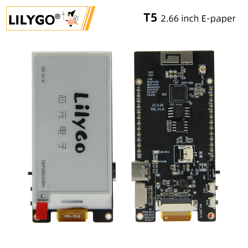 Esp32 Wifi Bluetooth Module - LILYGO® TTGO T5 2.66-Inch E-Paper 5,5-дюймовый