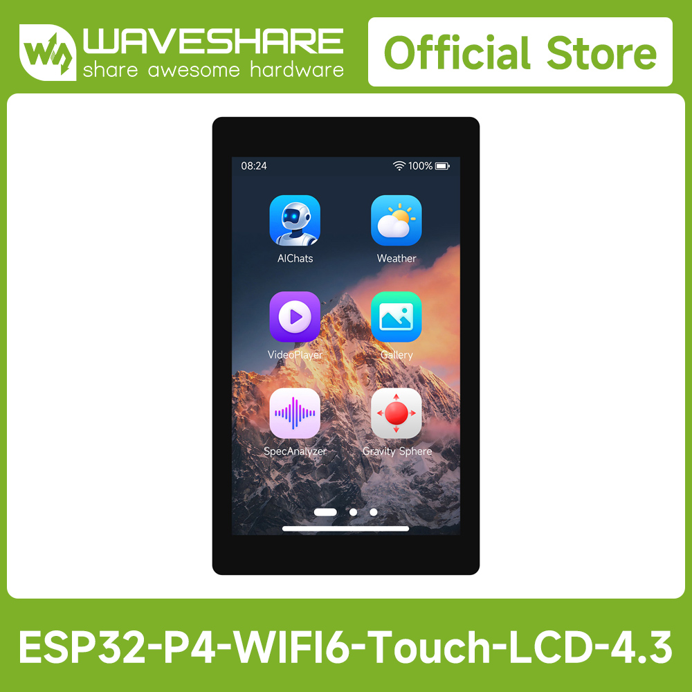 Esp32 Development Board - Плата разработки Waveshare ESP32-P4-WIFI6 с 4,3-дюймовым