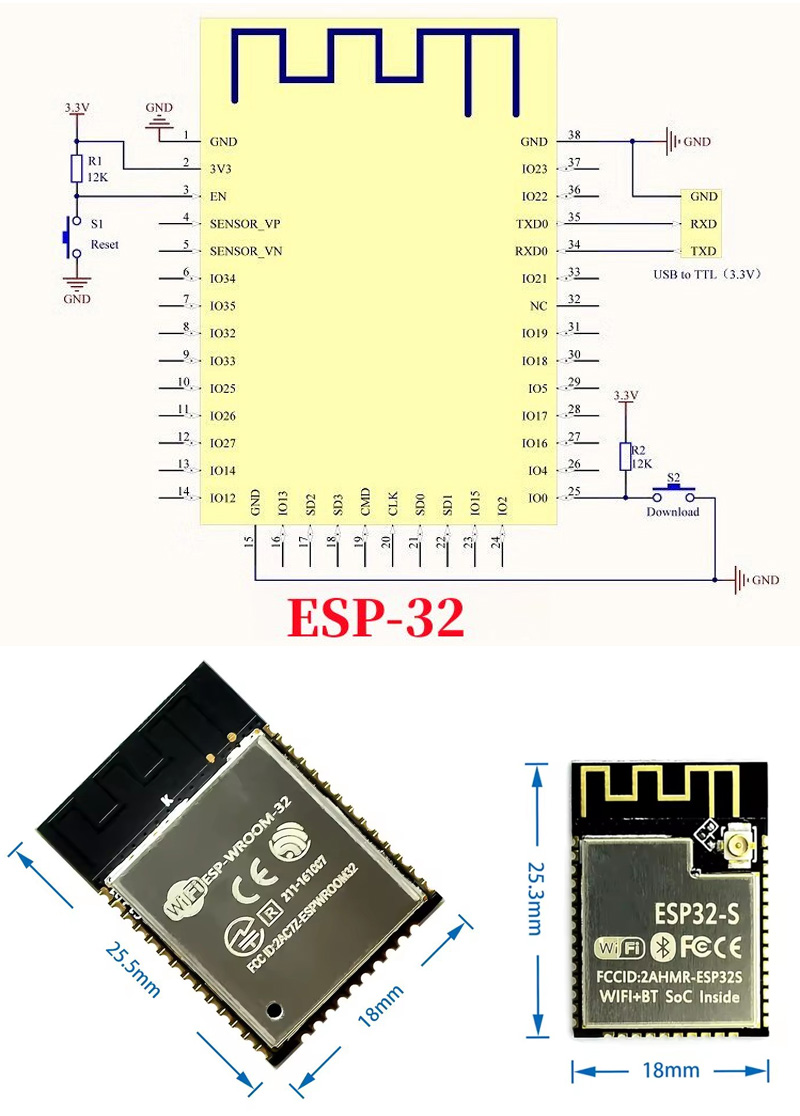 ESP32 ESP-32S ESP-12E ESP-12F  – обзор и цена Esp8266